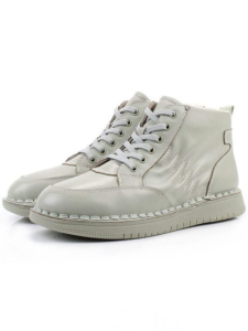 01-XKL22-161 LIGHT GREEN Ботинки демисезонные женские (натуральная кожа, байка)