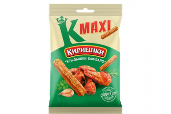 «Кириешки Maxi», сухарики со вкусом крылышек Баффало, 60 г