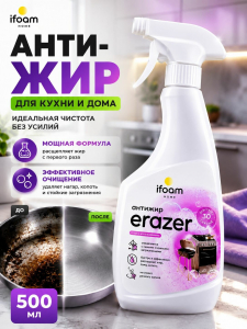 Жироудаляющее и моющее средство "ERAZER" 500мл