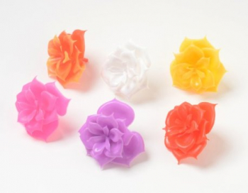 Искусственные цветы, Голова розы малой пластиковая для ветки, венка микс