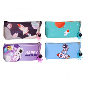 Пенал школьный на молнии, с подвеской, 