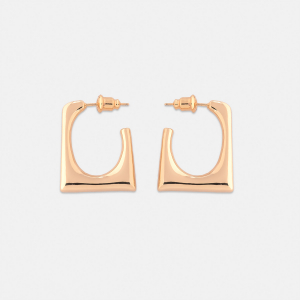 Золотистые контурные серьги