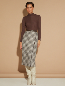 Юбка на запах в клетку