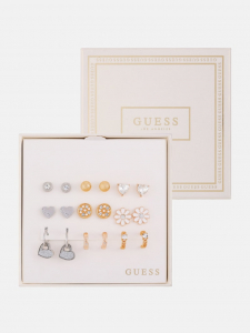 Mixed Stud and Huggie Earrings Box Set - 9 Pairs