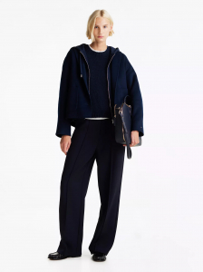Double-Knit Relaxed Straight-Leg Pant
