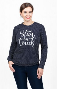 Кофта с длинным рукавом, принт (605-3)