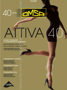 Колготки женские Attiva 40 XXL Omsa Дроп