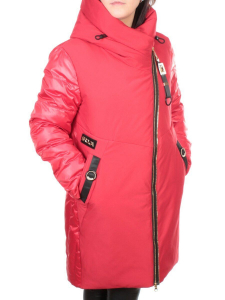 ZW-2128-C RED Пальто зимнее женское BLACK LEOPARD (200 гр. холлофайбер)