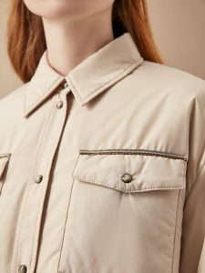 Куртка в рубашечном стиле с утеплителем