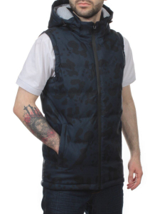 2118 DK. BLUE Жилет мужской (100 гр. синтепон)