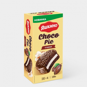 «Яшкино», choco Pie с какао, 180 г