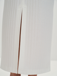 Длинная юбка из плетеного трикотажа с эффектом вязаного