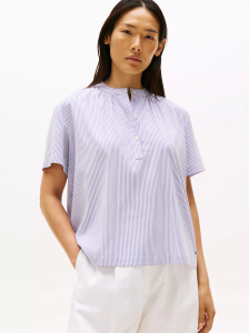 Short-Sleeve Stretch Pullover Top