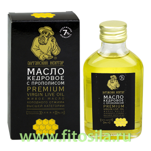 Масло кедровое с прополисом, 100 мл, т. м. 