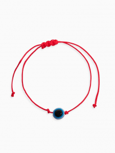 Браслет-оберег «Красная нить» глазик крупный, цвет синий, d=5.5 см