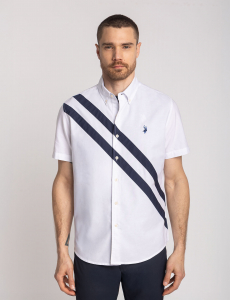 SHORT SLEEVE DOUBLE SASH OXFORD SHIRT