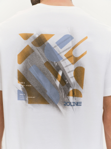 Футболка из мерсеризованного хлопка с дизайнерским фотопринтом