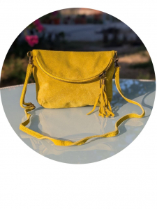 Итальянская сумка из натуральной кожи AB.Z PELLE 222-07 Amarillo АКЦИЯ