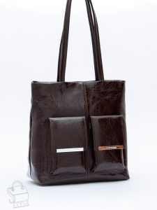 Сумка женская кожаная 0929CY coffee Polina&Eiterou
