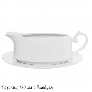 118-130 Соусник 450мл с блюдцем RESTO в под.уп.(х24)Фарфор