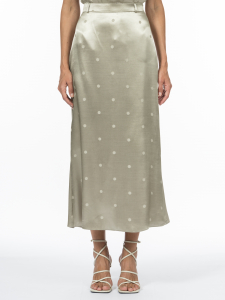 Юбка из вискозного жаккарда с эффектной вставкой