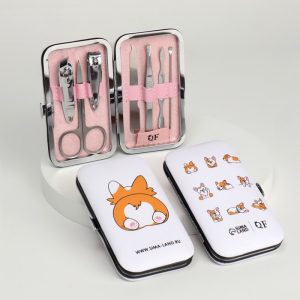 Набор маникюрный CORGI, 7 предметов, PVC-чехол, разноцветный