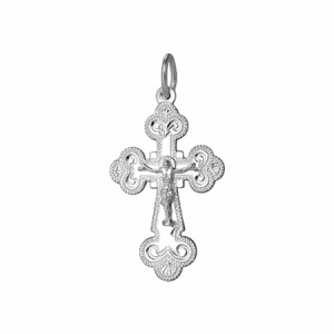142.55 крест из серебра штампованный белый