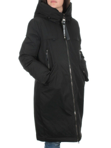 2316 BLACK Пальто зимнее женское (200 гр. холлофайбера)