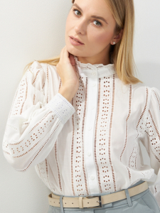 Блузка из шитья OD-919-1 белый
