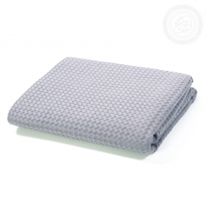 Полотенце вафельное банное Серебристое