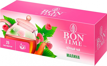 «Bontime», чай черный «Малина», 25 пакетиков, 37,5г