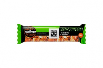 «Nut&Go», батончик Protein миндаль и арахис, 36 г (упаковка 18 шт)