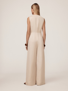 Комбинезон с дизайнерской застежкой изо льна и тенселя