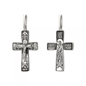 Крест (Св.Прп Сергий Радонежский) из серебра литье частичное чернение