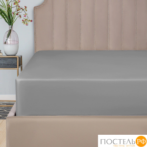DOME ФАРОСТА сер Простыня 230х250 (см), 1пр., хл/сат