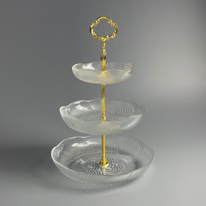 200-158 Трехъярусная этажерка в под.уп.(х12)Стекло