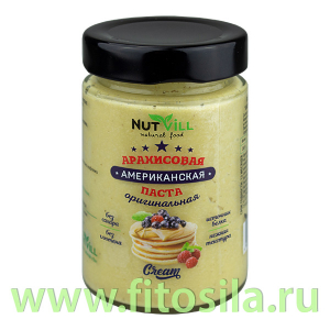 Паста Арахисовая АМЕРИКАНСКАЯ оригинальная(ядро жареного арахиса, масло кокосовое), Nutvill, 180г [GREENVILL]