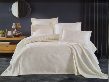 Покрывало EFOR (Gardines) с наволочками MONICA (240*260) кремовый KREM