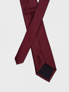 Галстук с узором бордовый