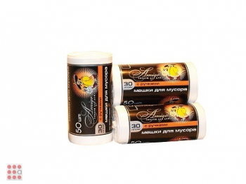 Мешки для мусора  30л с ручками  в рулоне 50шт оптом