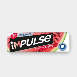 «Impulse», жевательная резинка со вкусом «Арбуз», без сахара, 14 г (упаковка 30 шт)