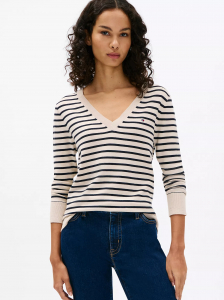 Stripe V-Neck Sweater