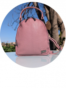 Итальянская сумка - рюкзак из натуральной кожи от AB.Z · Pelle · mochila NAPA (630) FLIEDER