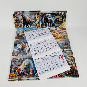 Календарь тройной разворот 69х27 см 24 шт в уп (арт. ZT-06)
