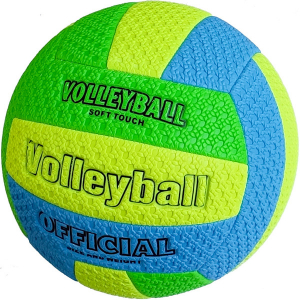 E29209-1 Мяч волейбольный (сине/зелено/желтый) пляжный, TPU 2.5, 280 гр