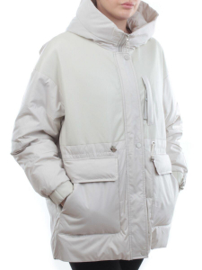 M24-211 LT. BEIGE Куртка демисезонная женская (100 гр. синтепон)