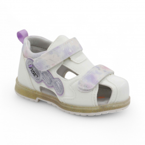 LED-сандалии С551-13 бел/фиол