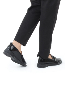 03-PDEB102-3 BLACK Лоферы женские (натуральная кожа)