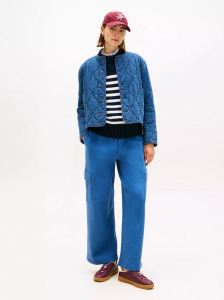 Tommy Flag Wide-Leg Cargo Sweatpant