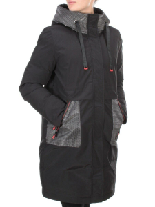 2090 BLACK Куртка зимняя женская AIKESDFRS (200 гр. холлофайбера)